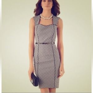 White House Black Market Gingham Sheath Dress